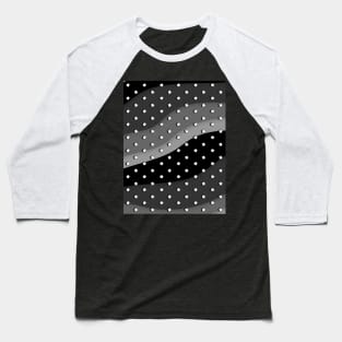 Black and White Waves Retro Aesthetic Stars VSCO stars Baseball T-Shirt